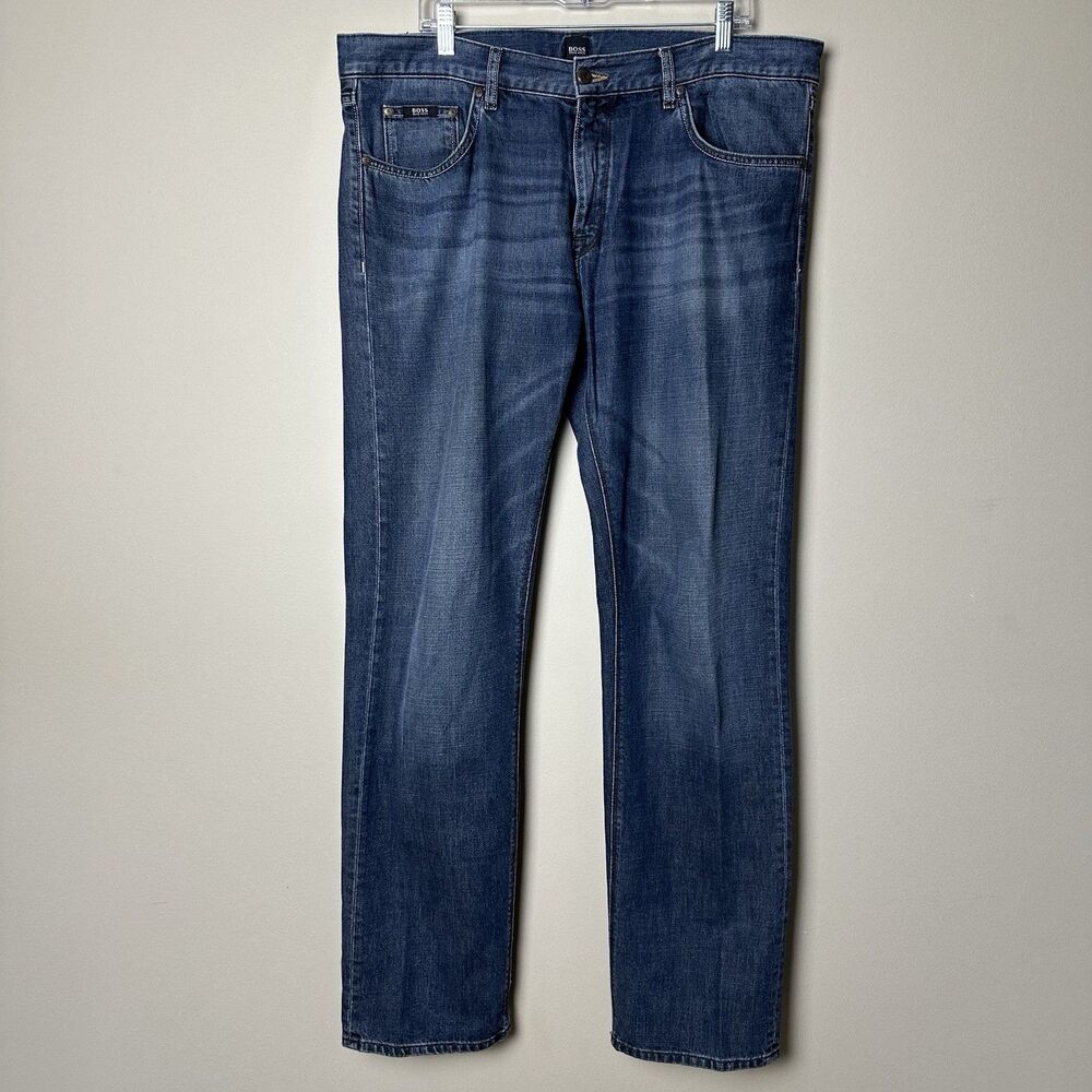 Hugo Boss Maine Jeans Men's 38/34 Blue Regular Straight Jeans